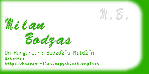 milan bodzas business card